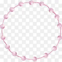 粉色珠串圆环