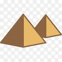 三角锥矢量卡通金字塔