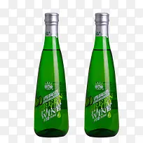 绿色瓶装两瓶青梅汁