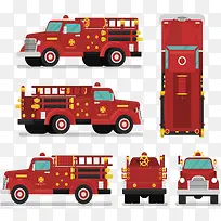 红色的消防车