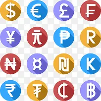 矢量手绘货币图标