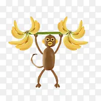 猴子举香蕉