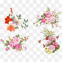牡丹花花团组图素材