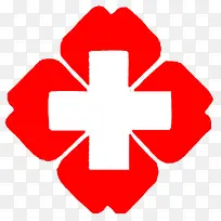 红色白色红十字会医疗标志