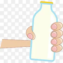 牛奶瓶矢量透明图