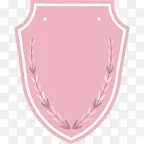 创意粉色盾牌设计