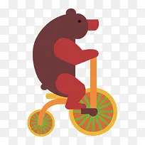 骑自行车的小熊