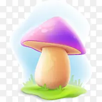 水彩卡通蘑菇