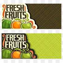 矢量水果标贴海报设计背景