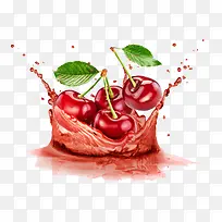 水果樱桃与果汁