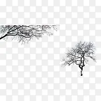 冬天枯树免费png素材