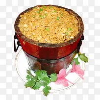 天然美味木桶炒饭PNG