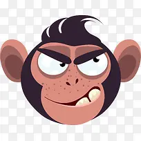 凶狠的猴子表情图
