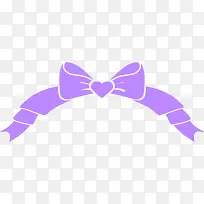 简约紫色蝴蝶结