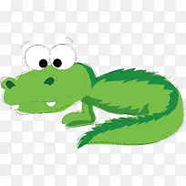 绿色卡通鳄鱼下载
