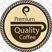 咖啡餐饮圆形欧式标签