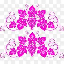 粉色葡萄花纹花纹少数民族