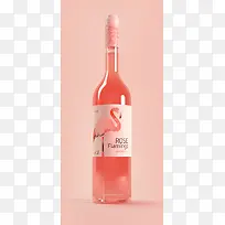 粉色玫瑰火烈鸟葡萄酒