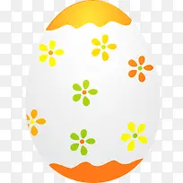 复活节白色花朵彩蛋