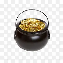 黑色瓷罐里的金币