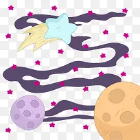 可爱宇宙矢量装饰元素