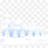 冰雪王国城堡背景