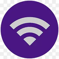 紫色圆形手机无线wife标志
