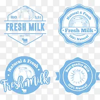 创意新鲜牛奶广告标志设计