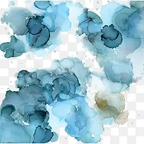 淡蓝色水彩水滴