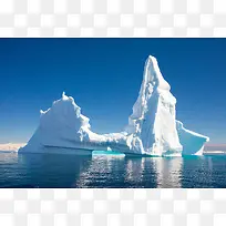 北极冰块冰山摄影图