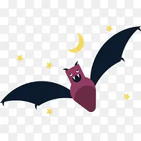万圣节紫色的蝙蝠