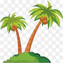 长着椰子树的荒岛