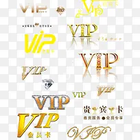 多种VIP会员艺术字立体字合集