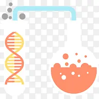 卡通扁平科学实验主题装饰