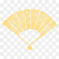 黄色日系卡通扇子
