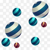 矢量装饰立体球形元素