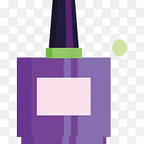 紫色香水卡通图标