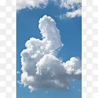 蓝天白云朵朵天空图