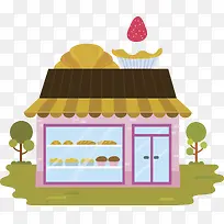 卡通甜品商店免抠图