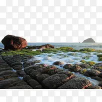 海边岩石自然风景摄影