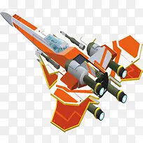 色彩斑斓玩具火箭飞机模型设计图