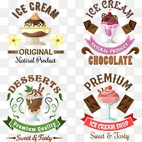 精美多款冰淇淋标签