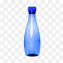 蓝色解渴反光的塑料瓶饮用水实物