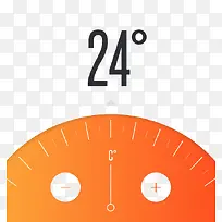 橙色温度表