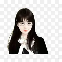 黑衣知性女子