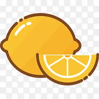 精美水果柠檬插画