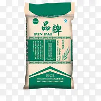 墨绿色袋装米大米牛皮纸袋设计效