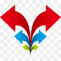 创意升级箭头矢量高清图