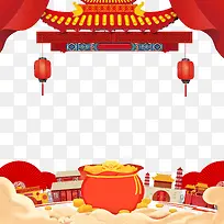 春节过年喜庆装饰图案