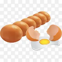 矢量圆形鸡蛋